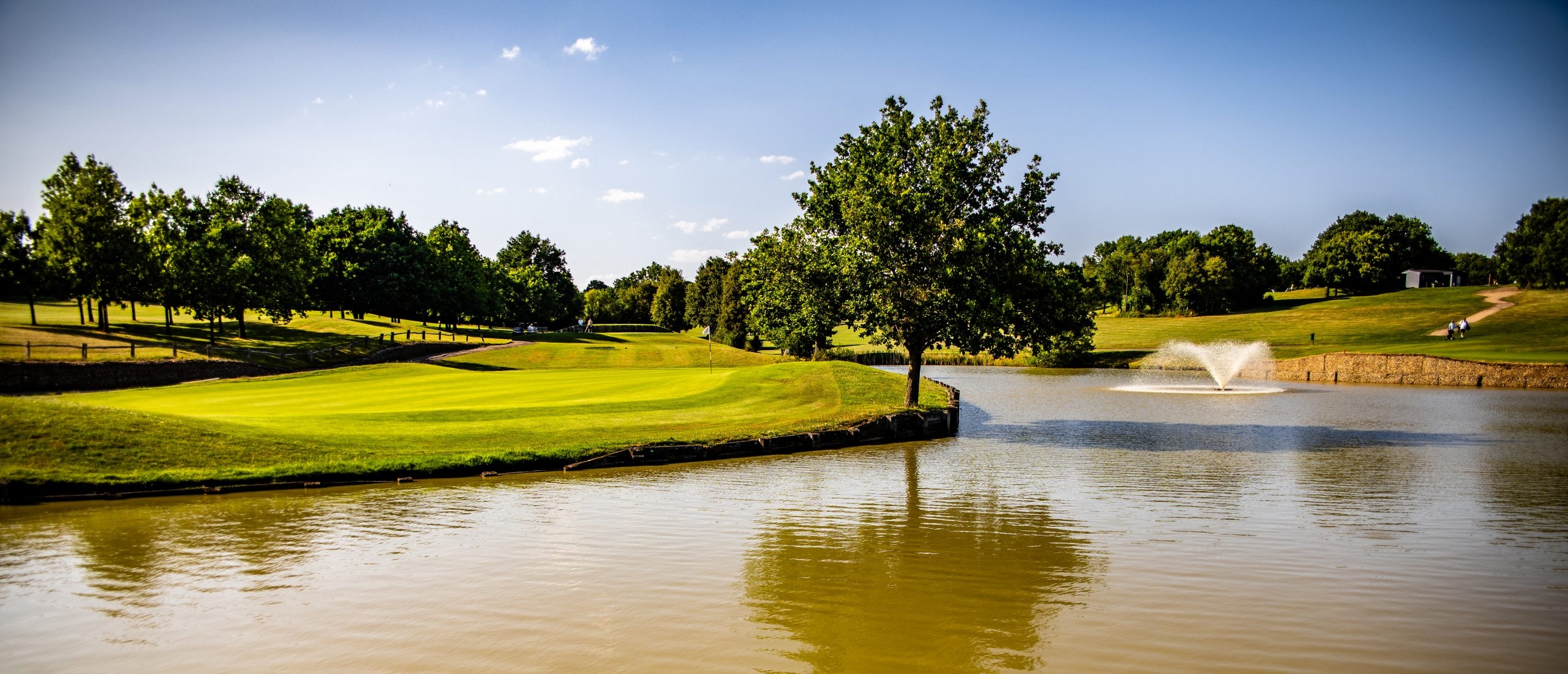 View of Toot Hill golf course across water feature